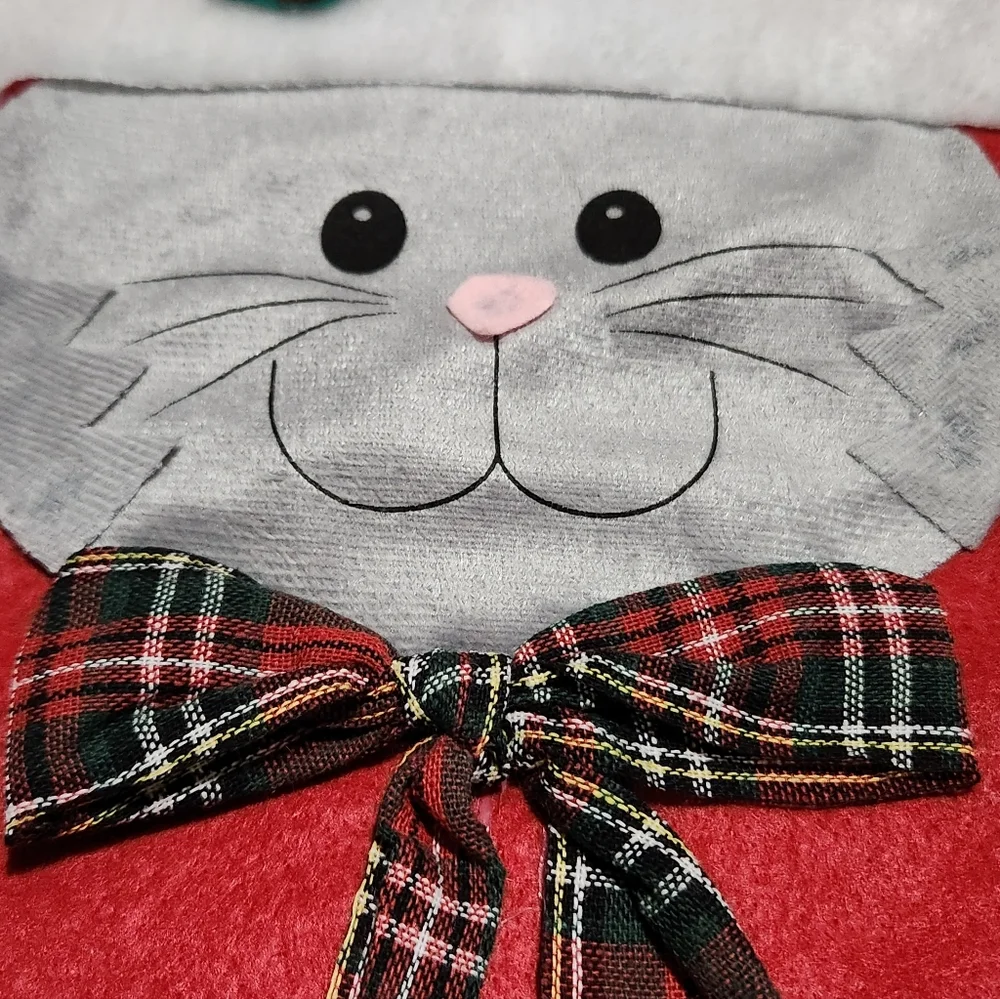 Cat Christmas Stocking With Cat Toys